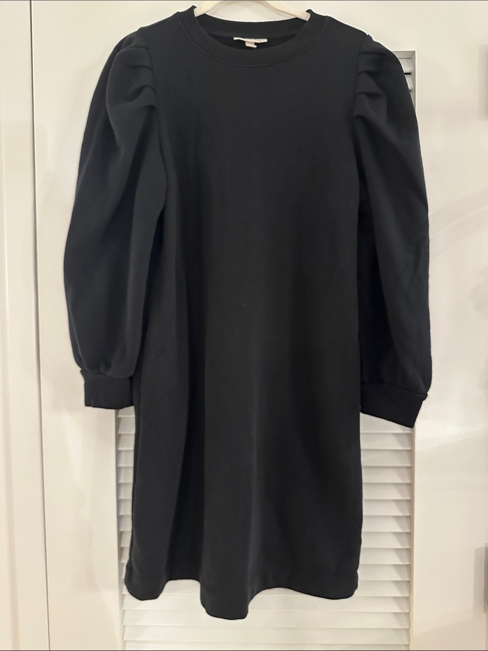 Prologue Black Puff-Sleeve Midi Dress